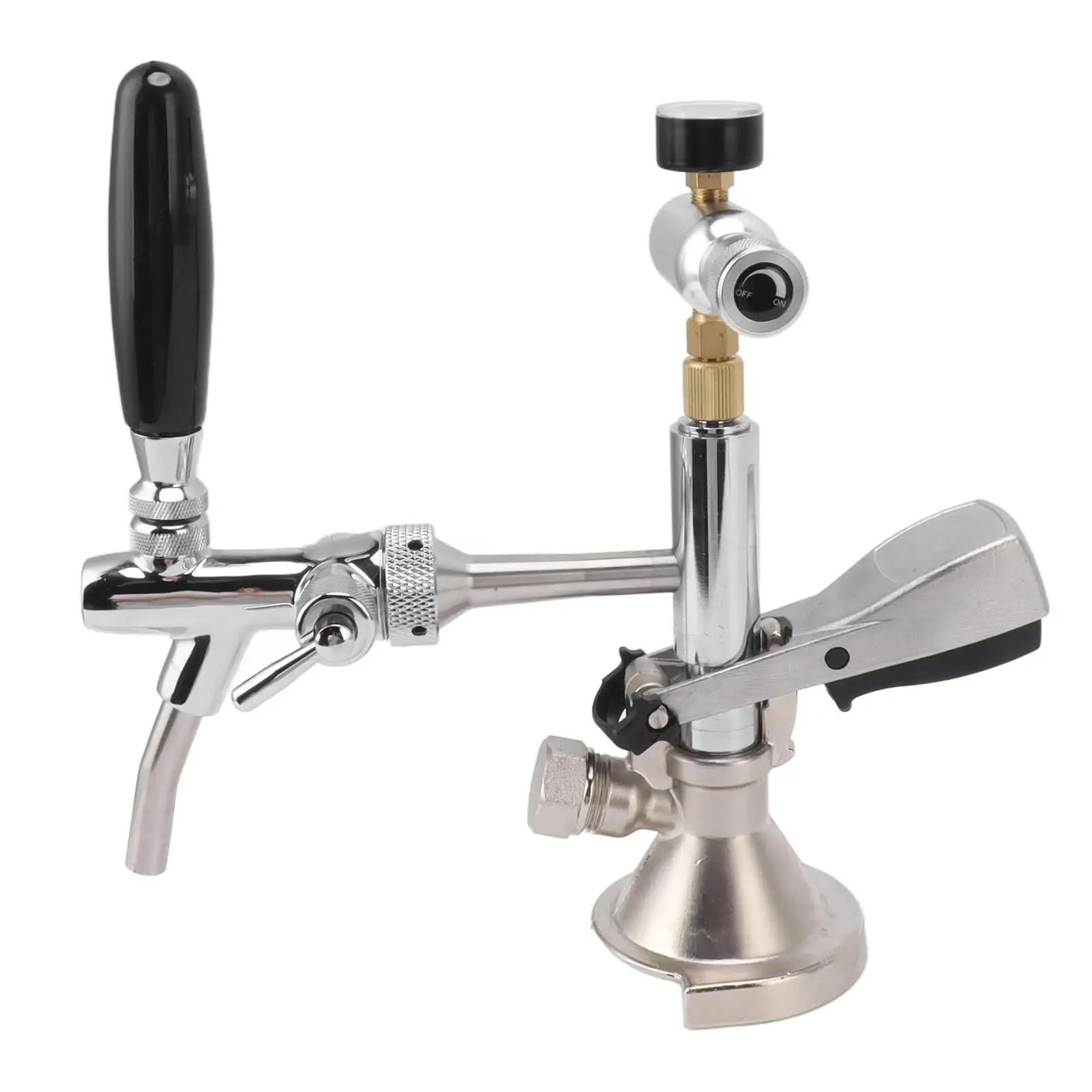 

Stainless Steel Brass Beer Keg Pump with Pressure Gauge - Ideal for Parties & Picnics