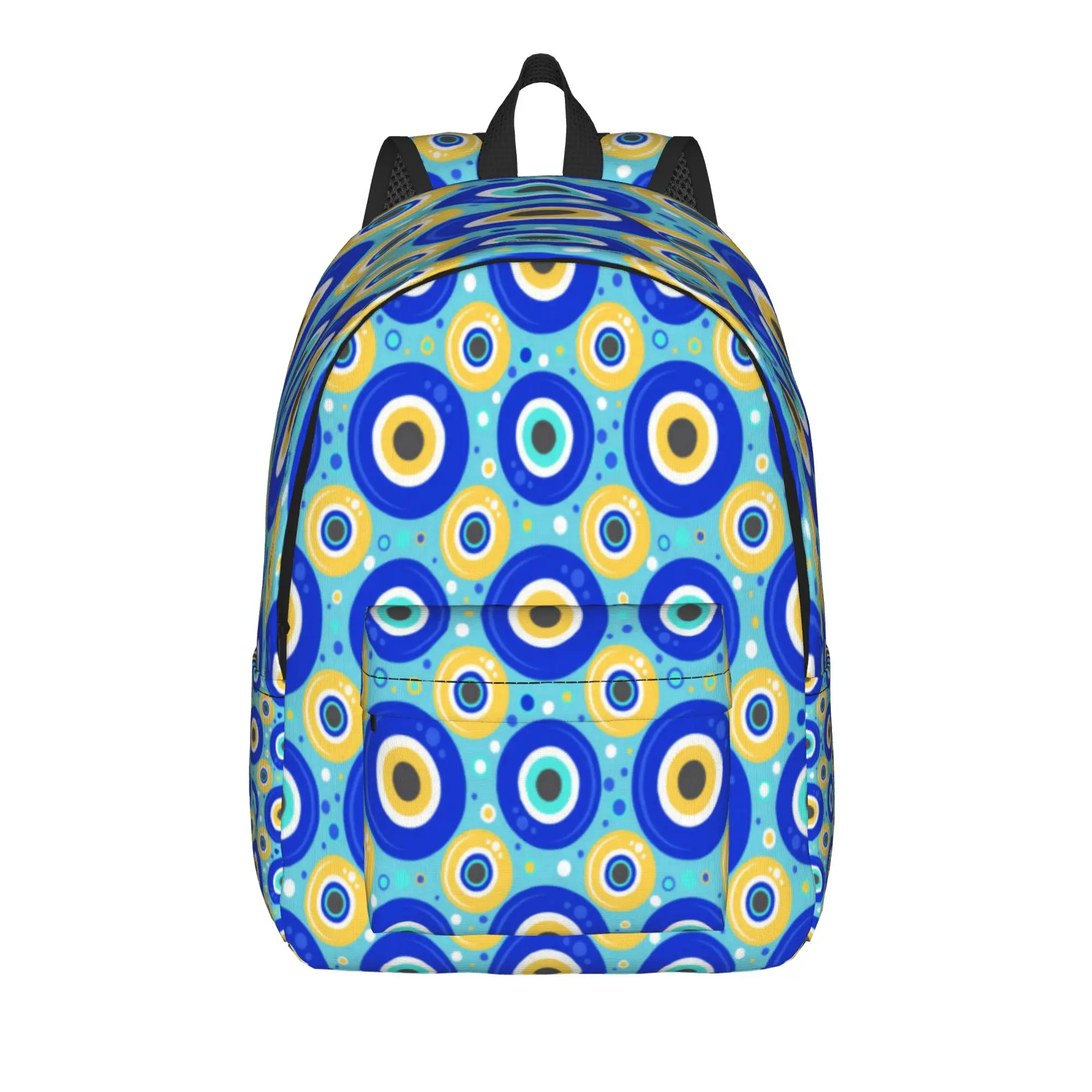Evil Eye Ethnic Pattern Mystic Greek Amulet Turkish Backpack Youth  Durable Backpacks Polyester School Bags Designer Rucksack