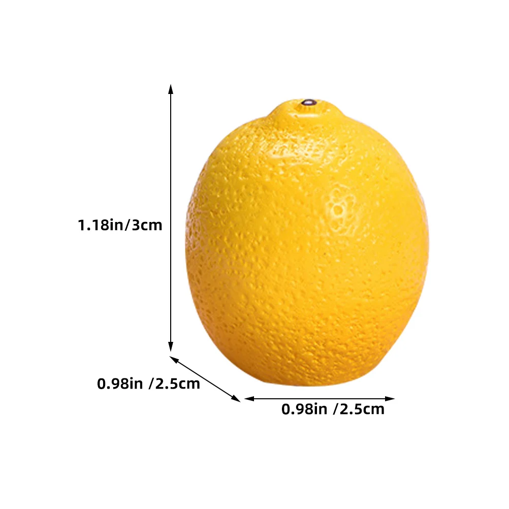 6 قطعة نماذج الليمون الاصطناعية الصغيرة الراتنج وهمية مصغرة الفواكه لديكور المنزل الاطفال تعلم سطح المكتب محور صور الدعامة