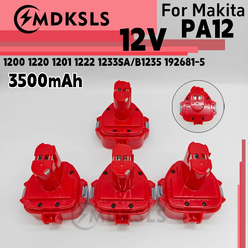 

New 12V 3500mAh Battery For Makita PA12 Ni-Mh Battery For Makita 1200 1220 1201 1222 1233SA/B1235 192681-5 Power Tool Batteries