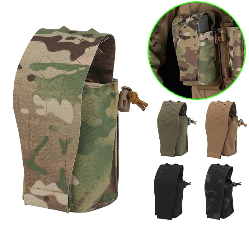 SPUD Equipment Vest Accessories, Molle Suitable for 5.56/7.62 Magazine Walkie-talkie Storage Holster,Multi-function Storage Bag