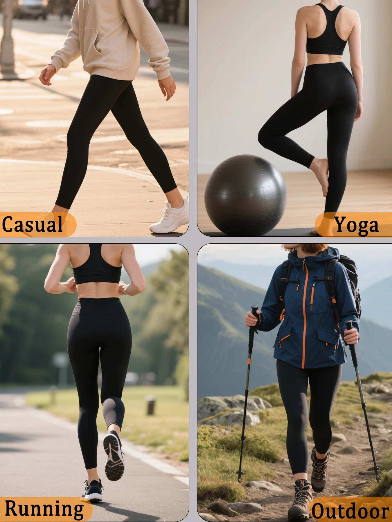 Super Soft Leggings with Pockets for Women，High Waisted Tummy Control Workout Yoga pants