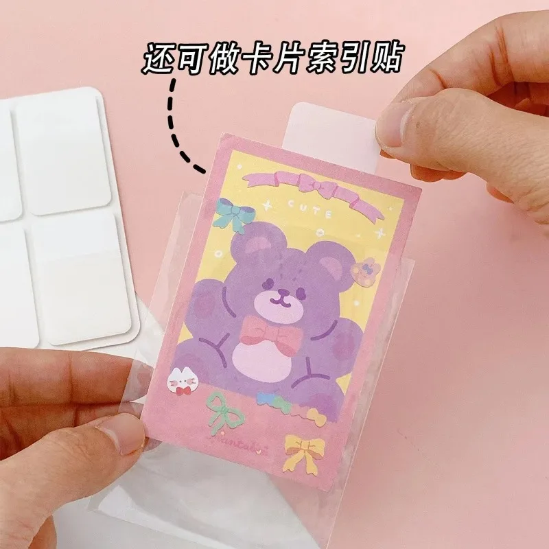 White Index Sticker Korean Style Index Sticker for Photo Card Minimalist Label Index Sticker Student Stationery