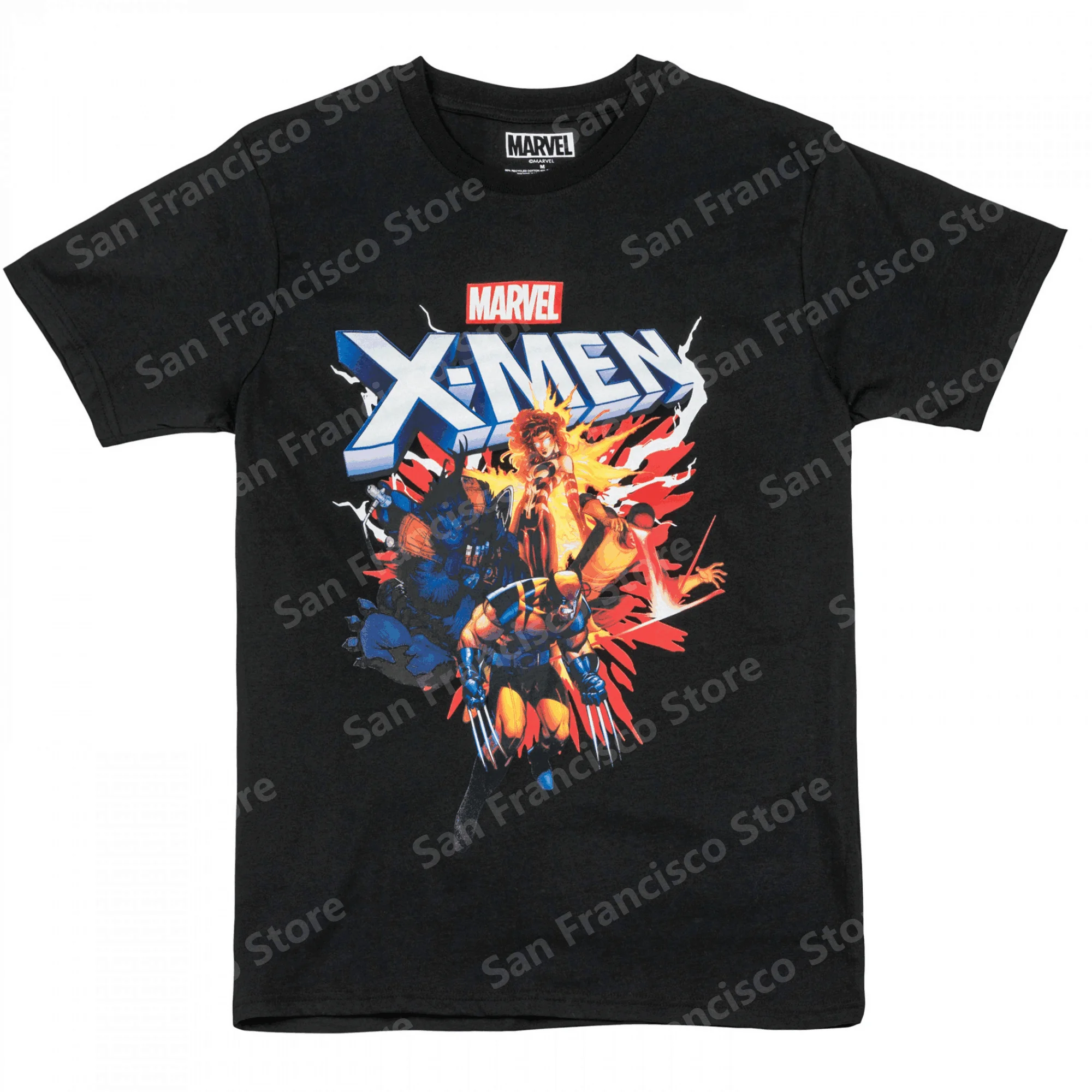 Summer Marvel X-Men Characters Lineup New Sublimation Boy Art T-Shirt KID/Adult Short Sleeve Crew Collar Casual Street Wear