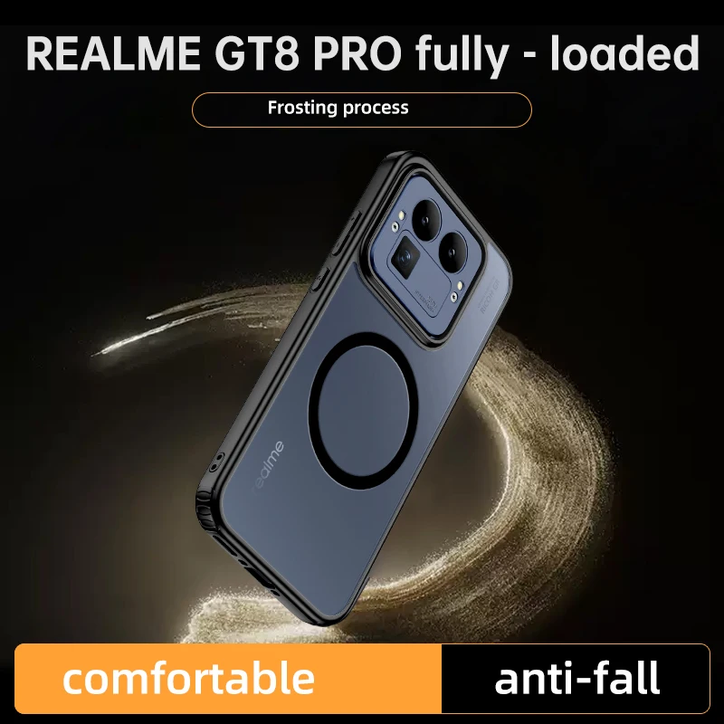 Etui na Realme GT8 Pro Nowe Modne Matowe Magnetyczne PC Odporne na Upadki Etui Ochronne na Realme GT 8 Pro Wstrząsoodporny Bumper Funda — zdjęcie produktu 6