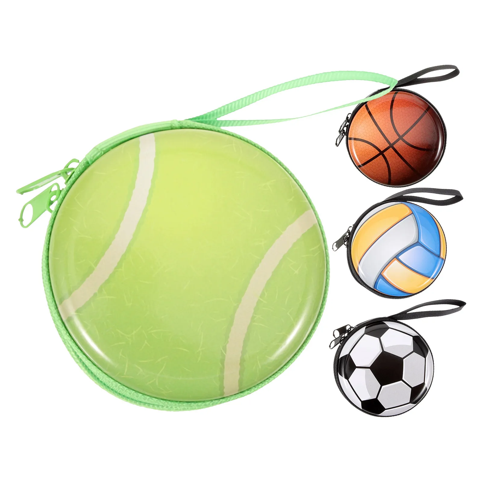 

4pcs Kids Coin Purse Ball Style Cute Mini Zipper Pouch For Children Small Change Storage Durable Lightweight Portable Purse