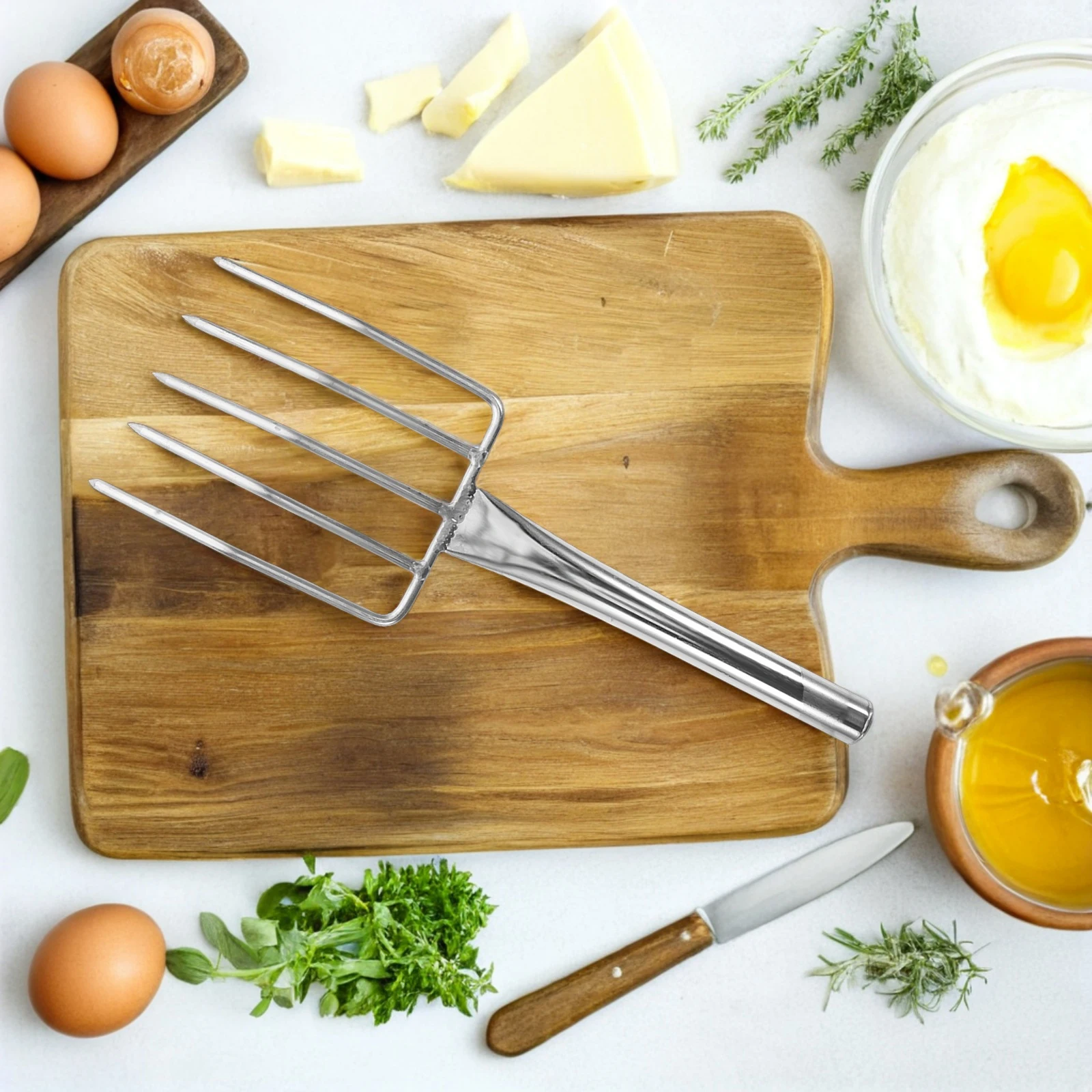 Fourchette à germes de haricots en acier inoxydable, outil de jardin multifonction Portable et Durable pour la transplantation de la pelle du sol