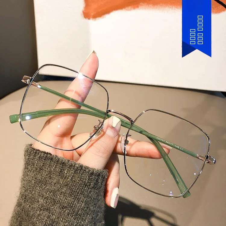 nouveau-kit-cerise-metal-grand-cadre-plat-lunettes-cadre-myopie-lunettes-de-prescription-faionable-visage-nu-lunettes-cadre