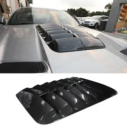 for Ford Mustang Black Carbon Fiber Style Engine Hood Vent Cover Machine Cover Fit Mustang GT500 15-20 Engine Cover Decoration