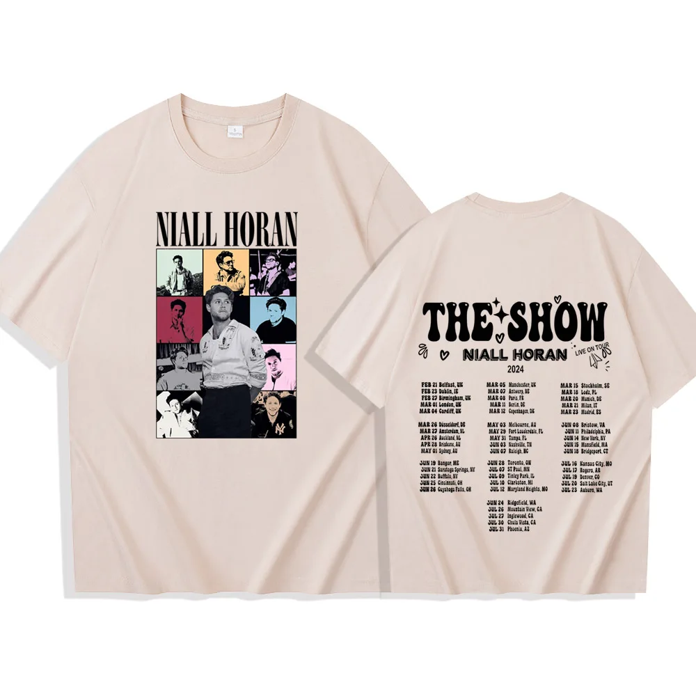 Niall Horan The Show Live On Tour 2024 T-Shirts Fashion Harajuku O-Neck Short Sleeve Man Woman Shirts Fans Gift