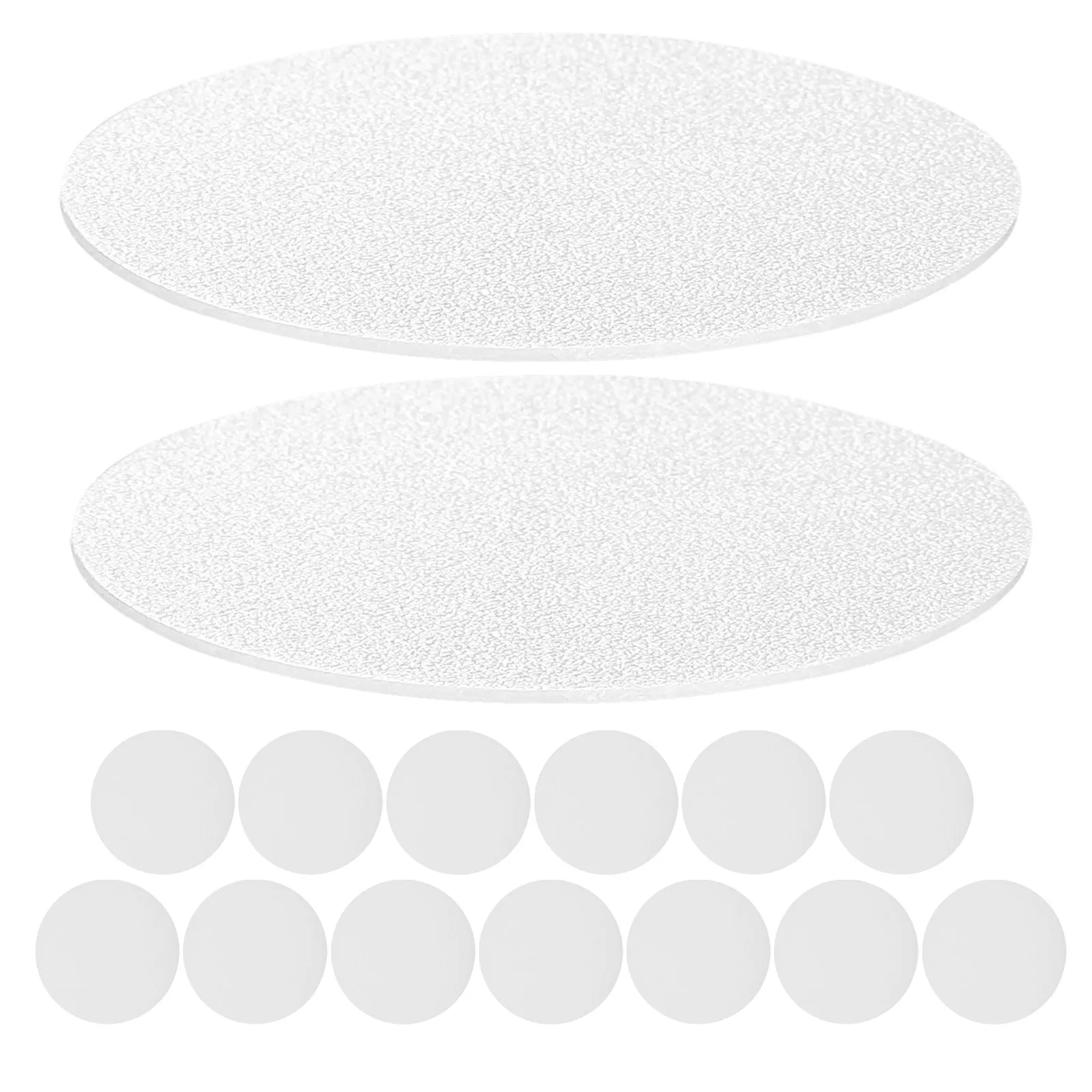 15Pcs Ceiling Lamp Diffuser Covers Recessed Flat Pc Panel Anti-Glare Soft Light Round Downlight Diffuser for Office Corridor