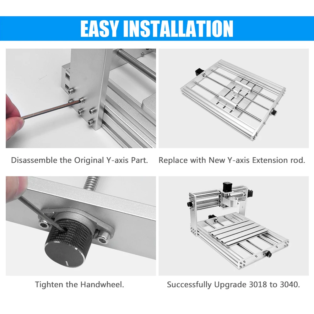 Yofuly CNC 3018 Max Upgrade Kit Y-Axis Extension Kit for 3018 to 3040 CNC Engraving Milling Machine 3018 Max Laser Engraver