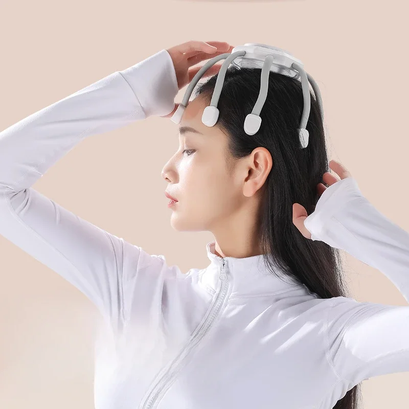 Electric Head Massager Scalp Massage Claw Physiotherapy Decompression Head Scratcher Stress Relief Improve Sleep