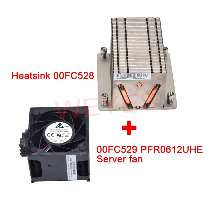 

00FC529 PFR0612UHE Server fan heatsink 00FC528 for lenovo RD 450 RD650 heatsink fan assembly Refurbished