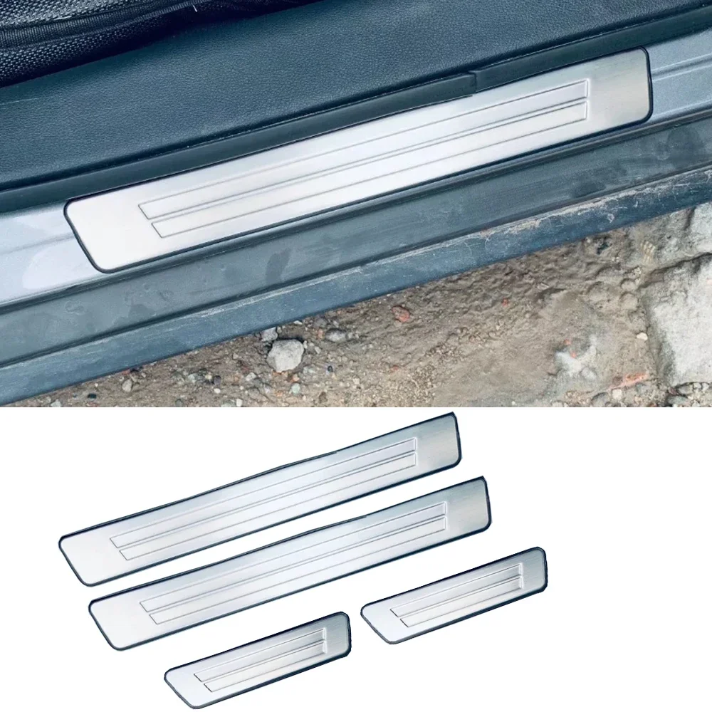 

For Nissan Kicks 2021 2022 2023 2024 2025 Car Door Sill Plate Trim Scuff Protector Stainless Steel Sticker Threshold Accessories