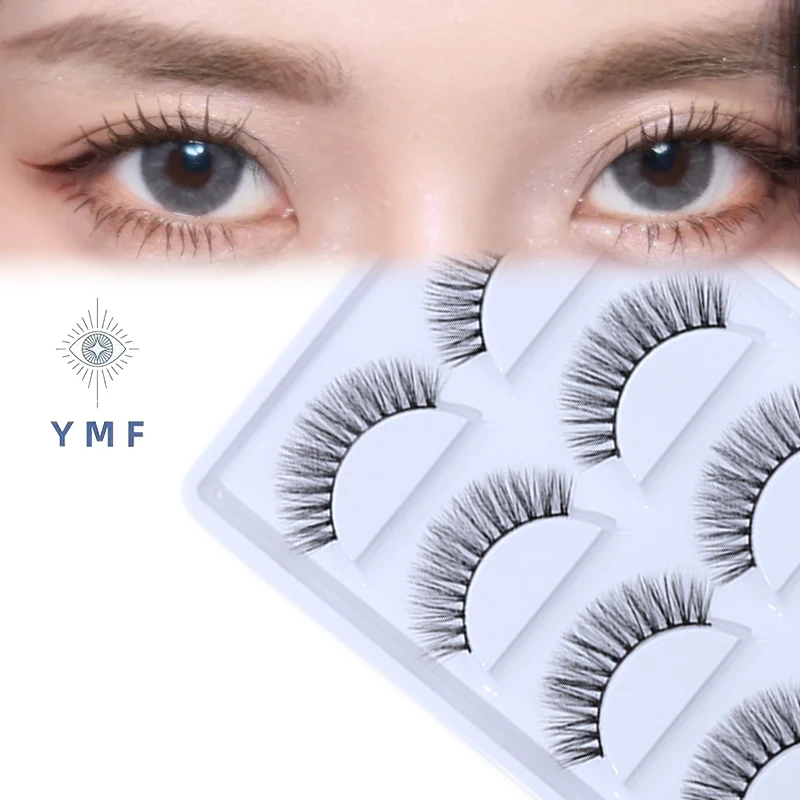 5 Pairs 3D False Eyelashes Natural Soft Volume Extension  Fluffy  Messy Reusable