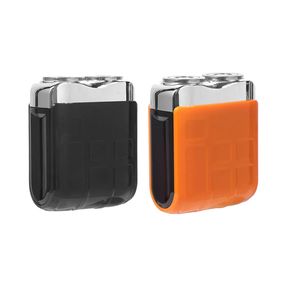 Type-C Charging Mini Electric Shaver Digital Display Rotary System Smart Shaver Double Head Waterproof Design