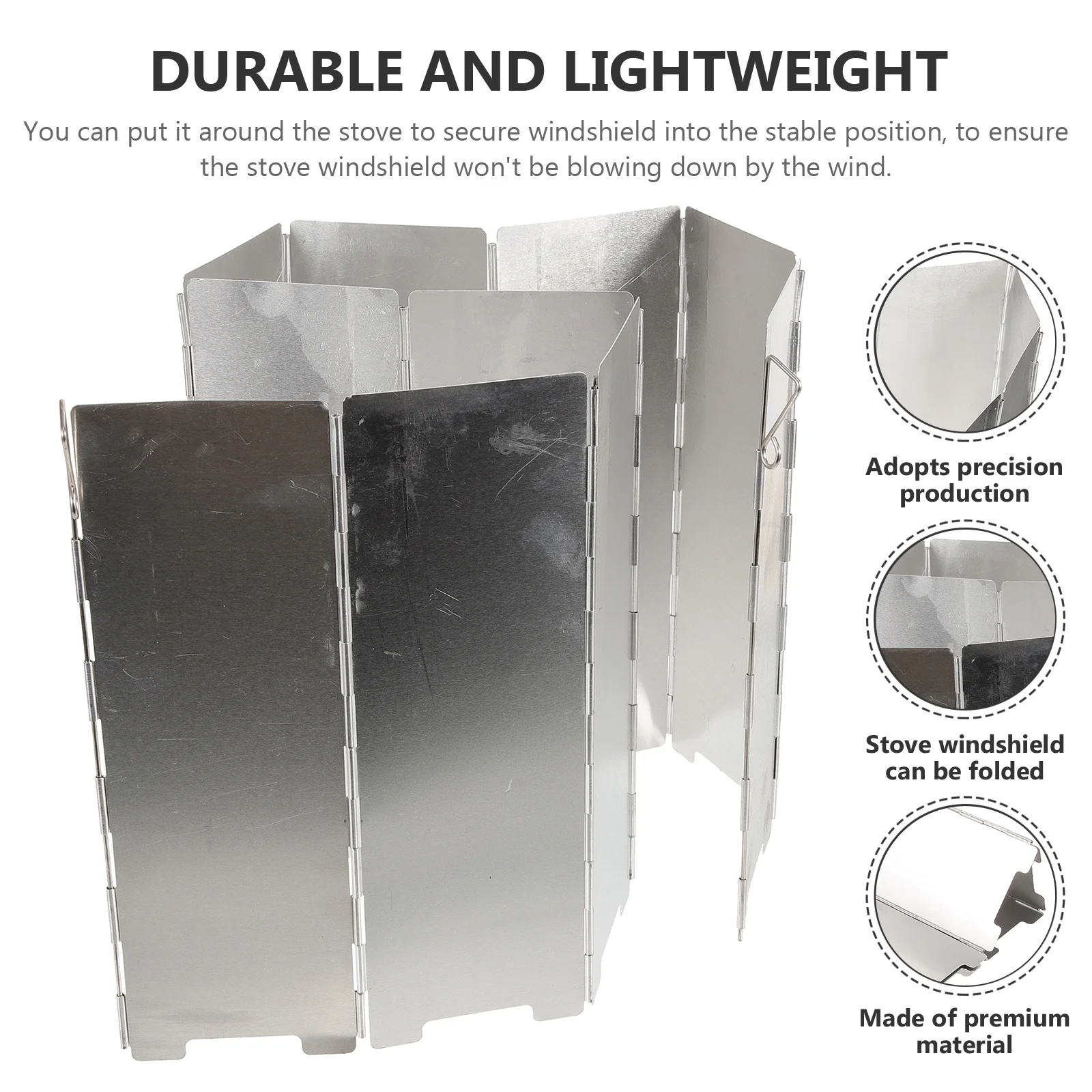 

Foldable Windscreen For Stove Lightweight Bbq Windshield Camping Windproof Outdoor Cooking Burner Accessory