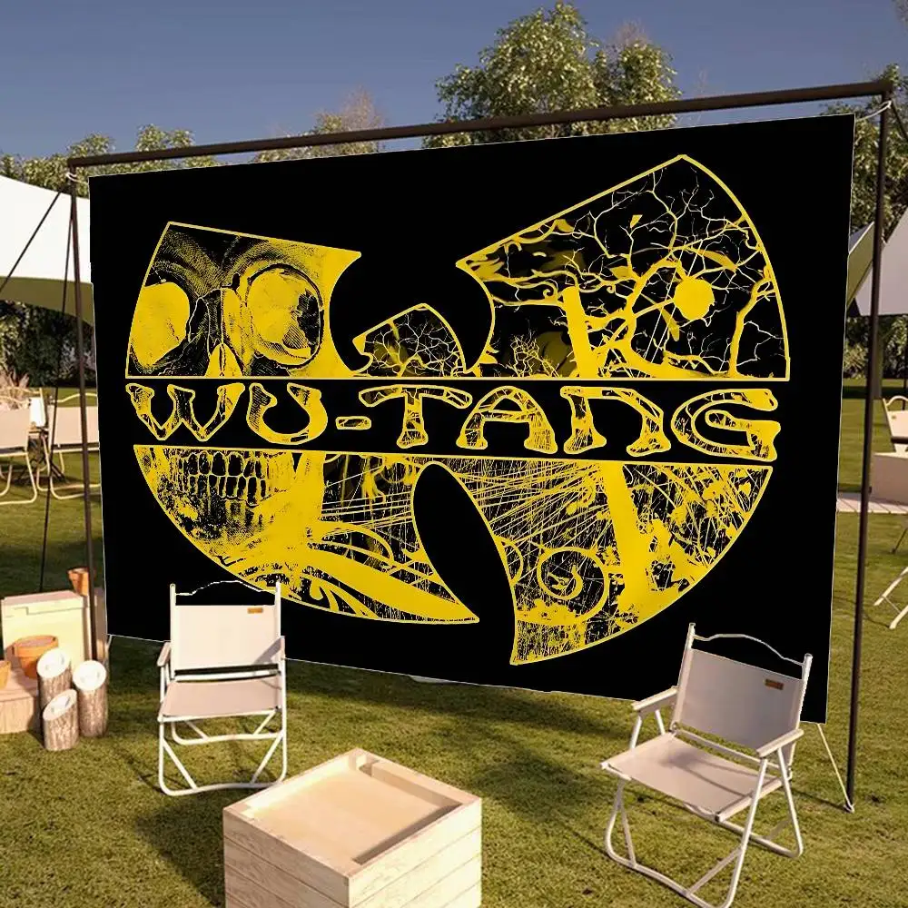 Classic Hip-Hop Group W-Wu-Tang DIY Flag For Family Group Photo Living Room Home Dorm Decor Wall Art Decor Banner