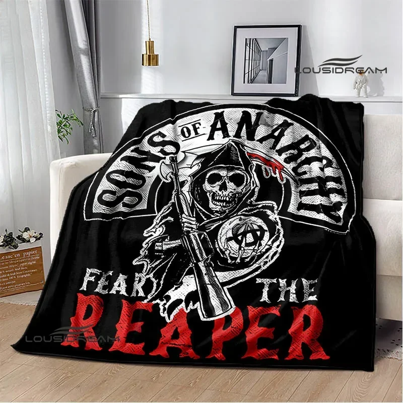 Sons of Anarchy Retro Printing blanket Children Warm Blanket Flange Soft and Comfortable Blankets picnic blanket Birthday Gift