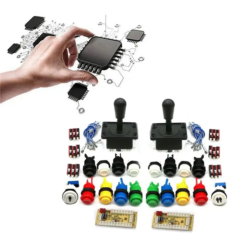 AA08-Arcade Game DIY Kit Zero Delay USB Board Controller For Pc Raspberry Pi US Style Joystick Happ Push Button Player Part