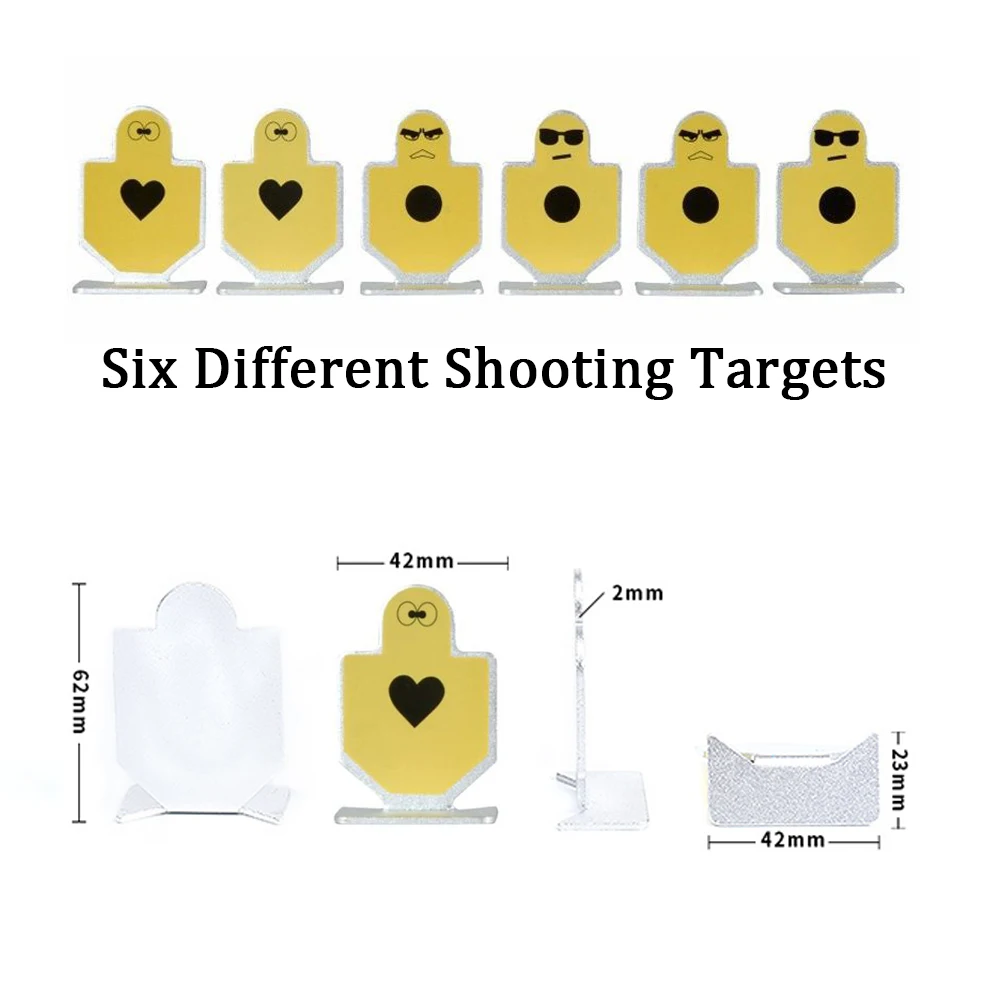 6/12/18Pcs Metal Material Pellet Gun Target Trap Resets with Center Shot, Metal Bullt Trap Shooting Target for Airgun Rifle BB