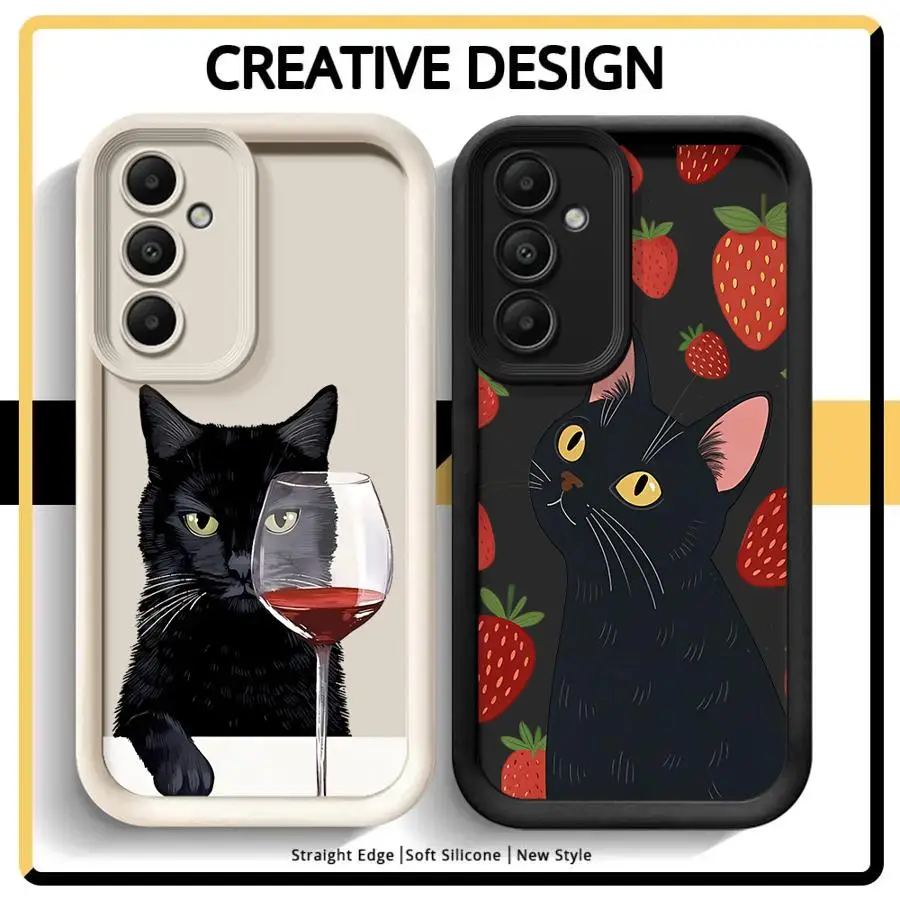 

Чехол для телефона Samsung Galaxy A23 A34 A26 A32 A51 A73 A71 A72 A53 A54 A12 A13 A56 A35 A36 A15 A16 Забавный кот Повседневная жизнь