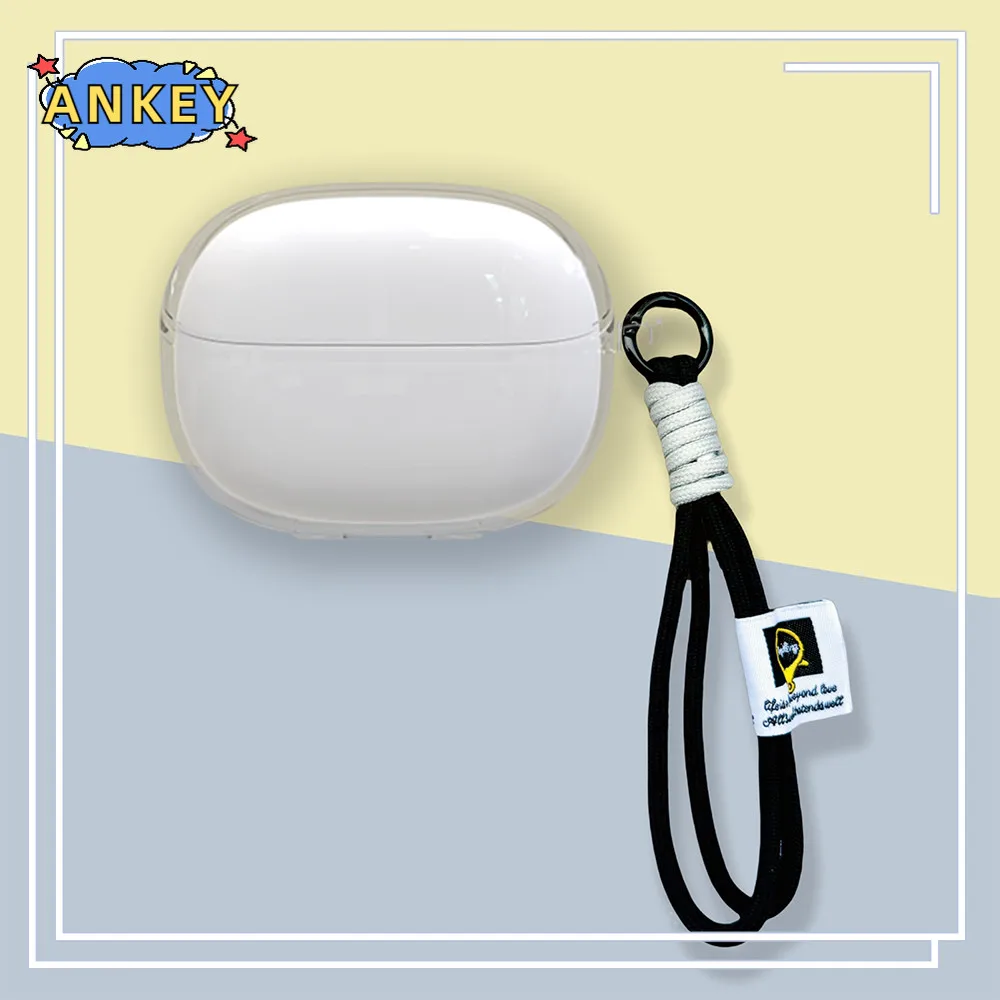 Clear Case for Redmi Buds 5 Pro TPU Protective Transparent Covers Redmi Buds5pro Lanyard Bluetooth Earphone Portable Shell