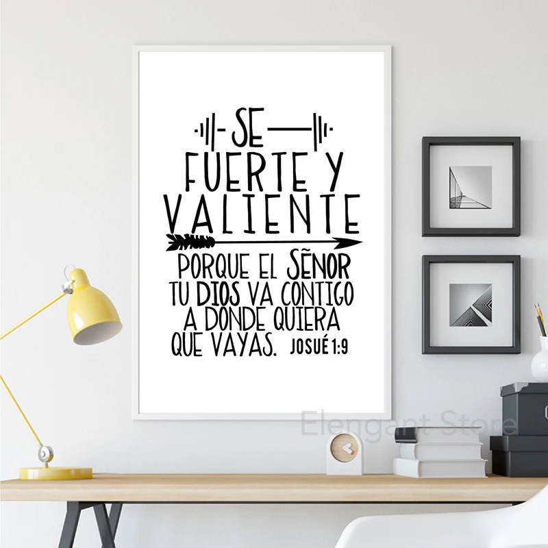 Spanish Bible Verse Quotes Print God Christian Wall Art Decor ,  Para Dios todo es Spain Wall Picture Floral Poster Home Decor