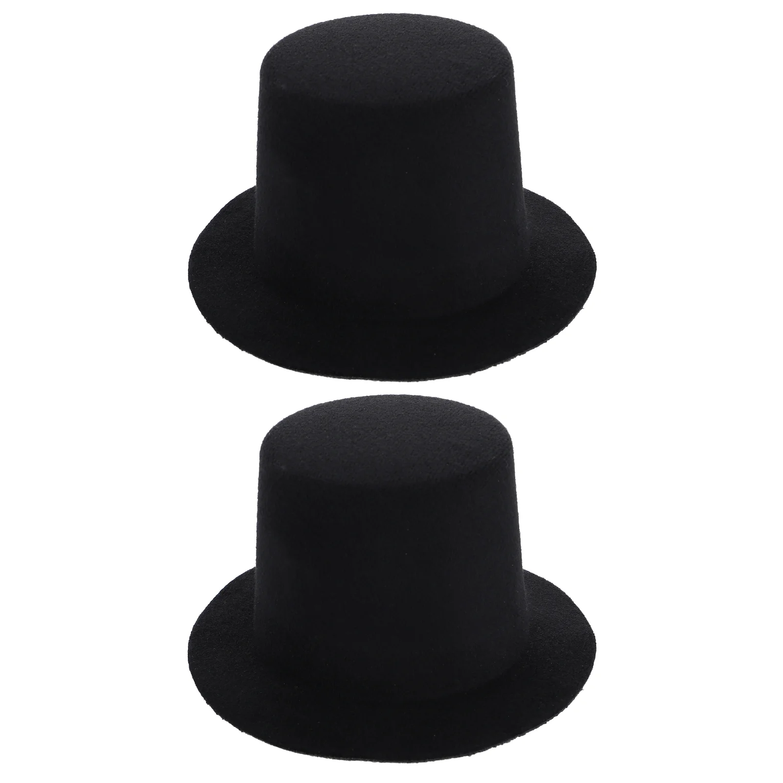 

2 Pcs Baby Outfits Hat DIY CraftTops Miniature Hats Decor Black for Crafts