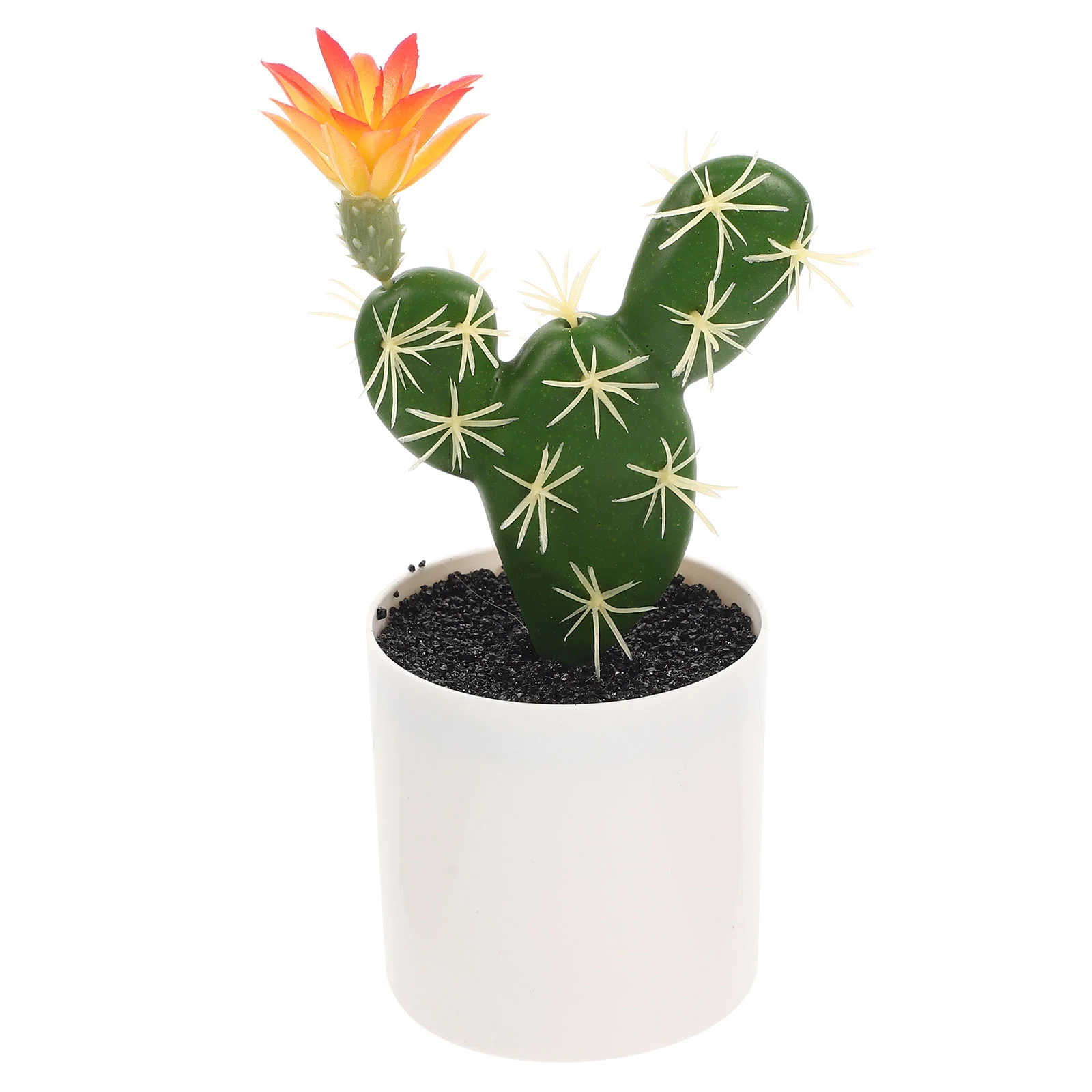 Simulation Cactus Bonsai Ornament Cartoon Decor Plastic Lifelike Artificial Decorative Fake Desktop Potted