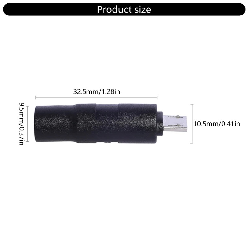 Conector carga del adaptador corriente USB DC4.0x1.7mm a 5 pines para luz LED cámara