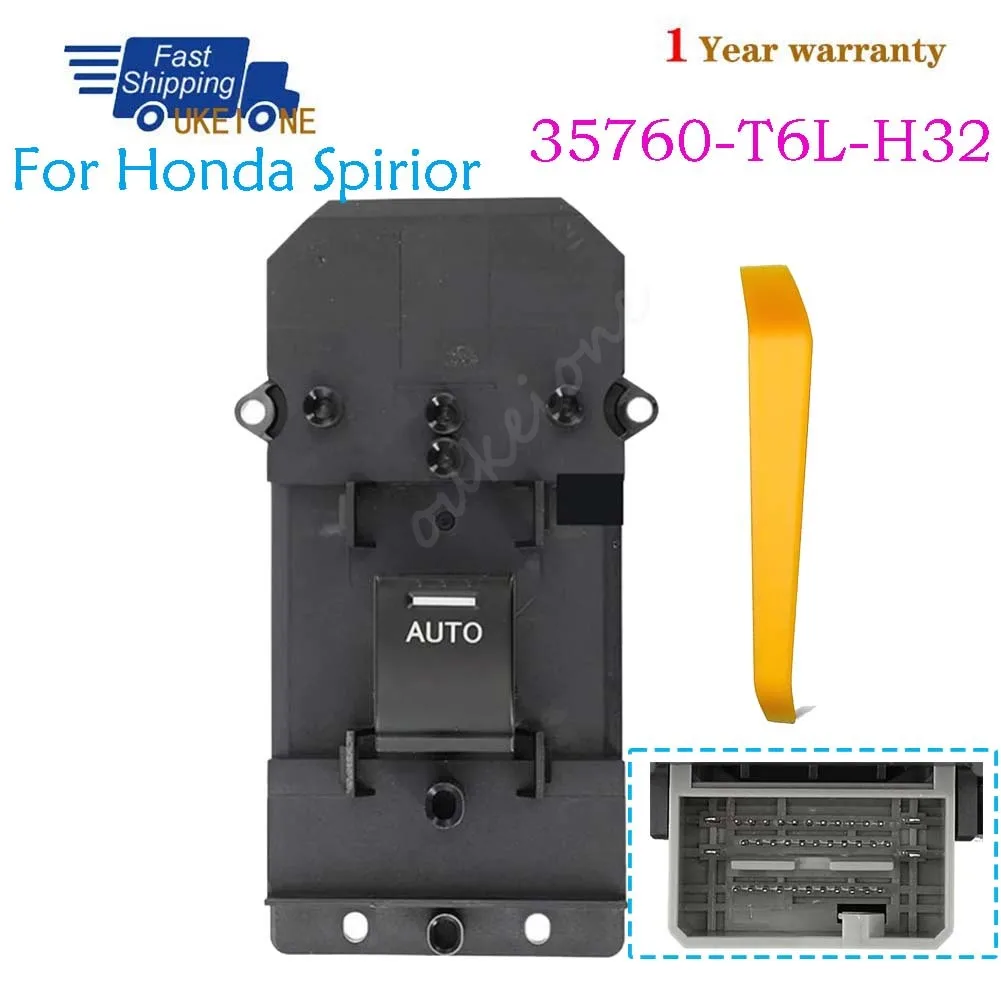 

35760-T6L-H32 Для Honda Spirior 2015-2018 Передний правый (пассажирский) электрический кнопочный переключатель стеклоподъемника, запчасти