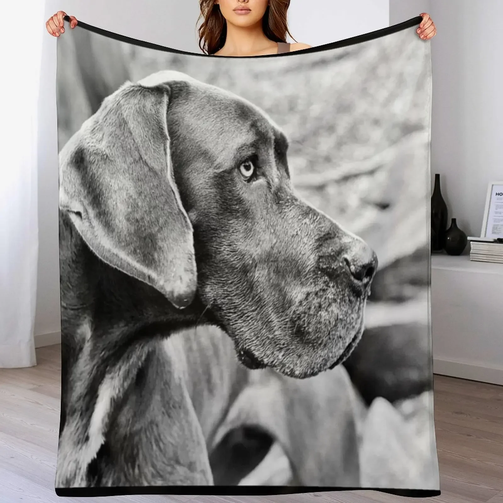 

Blue Black Great Dane Throw Blanket Bed covers Decoratives Extra Large Throw bed plaid Blankets