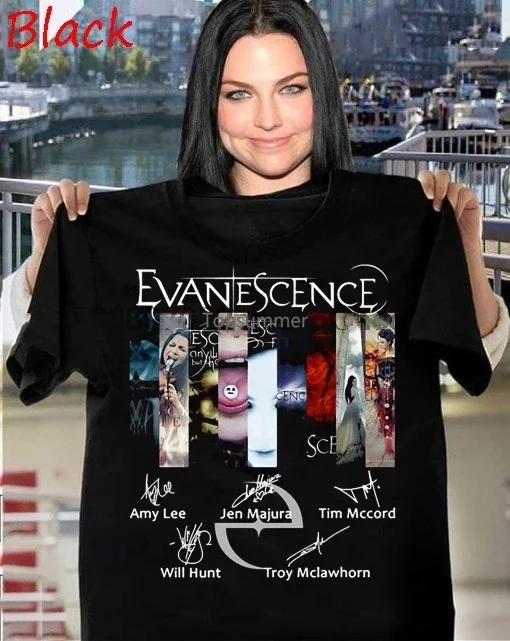 New Evanescence Rock Band Signature Fashion Short Sleeve Shirt