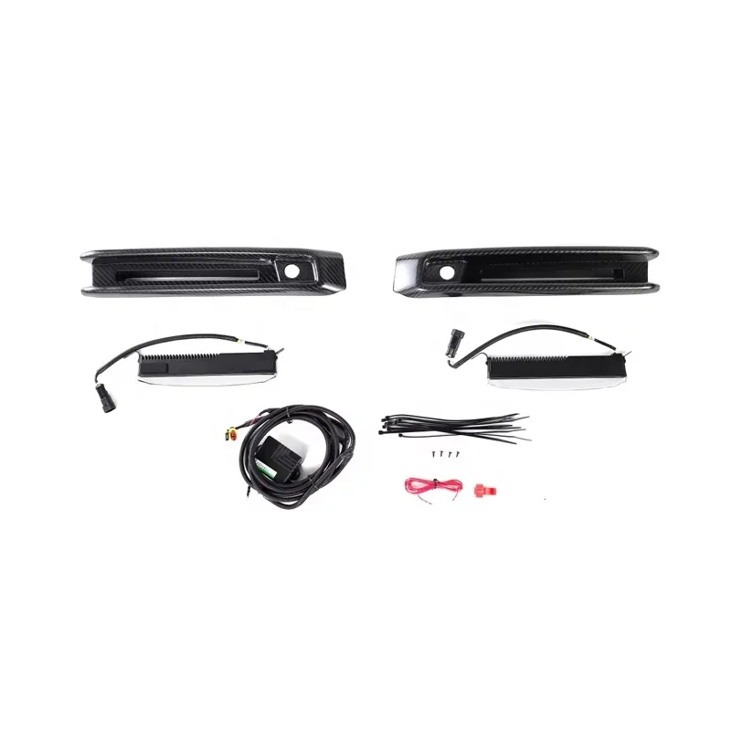 

Behi Front Running Light Fog Lamp Frame with Lights G Class W464 G63 Car Front Bumper Grille Trim Parts Dry Carbon Fiber