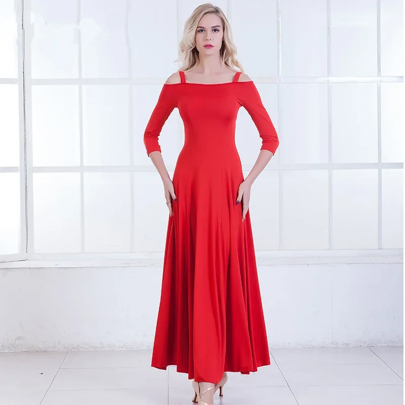 Modern Dance Gesellschaftstanz Kleid Damen Standard Gesellschaftstanz Kleid für Walzer/Tango/Foxtrot Performance Wettbewerbskleid