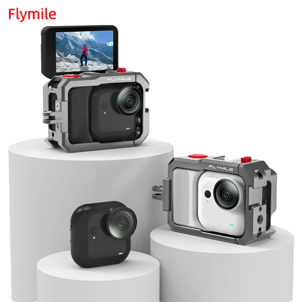 

Флюминиевый чехол Flymile для DJI Insta360 GO Ultra, металлическая клетка, защитная рамка от падения, расширительные крепления, аксессуары для камеры
