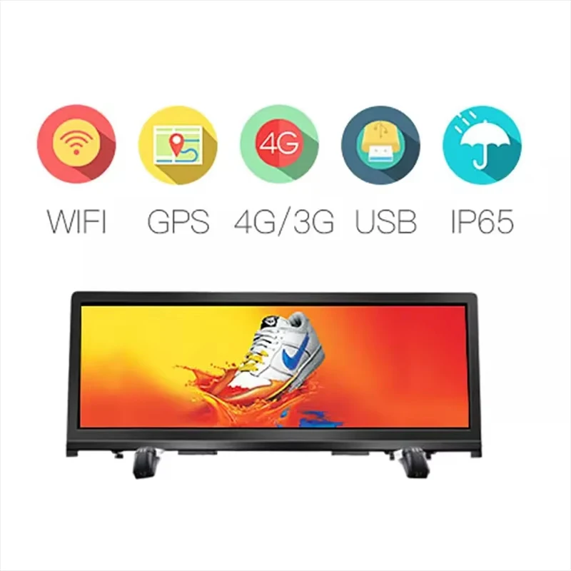 Taksówka billboard dachowa kolorowy wyświetlacz LED P5 960x320mm zewnętrzny wodoodporny znak IP65 4G WiFi sterowanie GPS sklep internetowy AliExpress