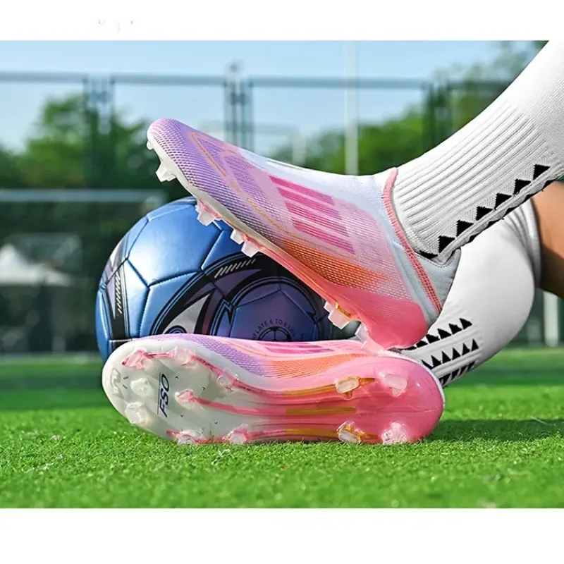 

New Men Football Boots Training Soccer Shoes Match Adult Cleats Outdoor Sport Boys Breathable Non Slip Long Spikes Comfortable