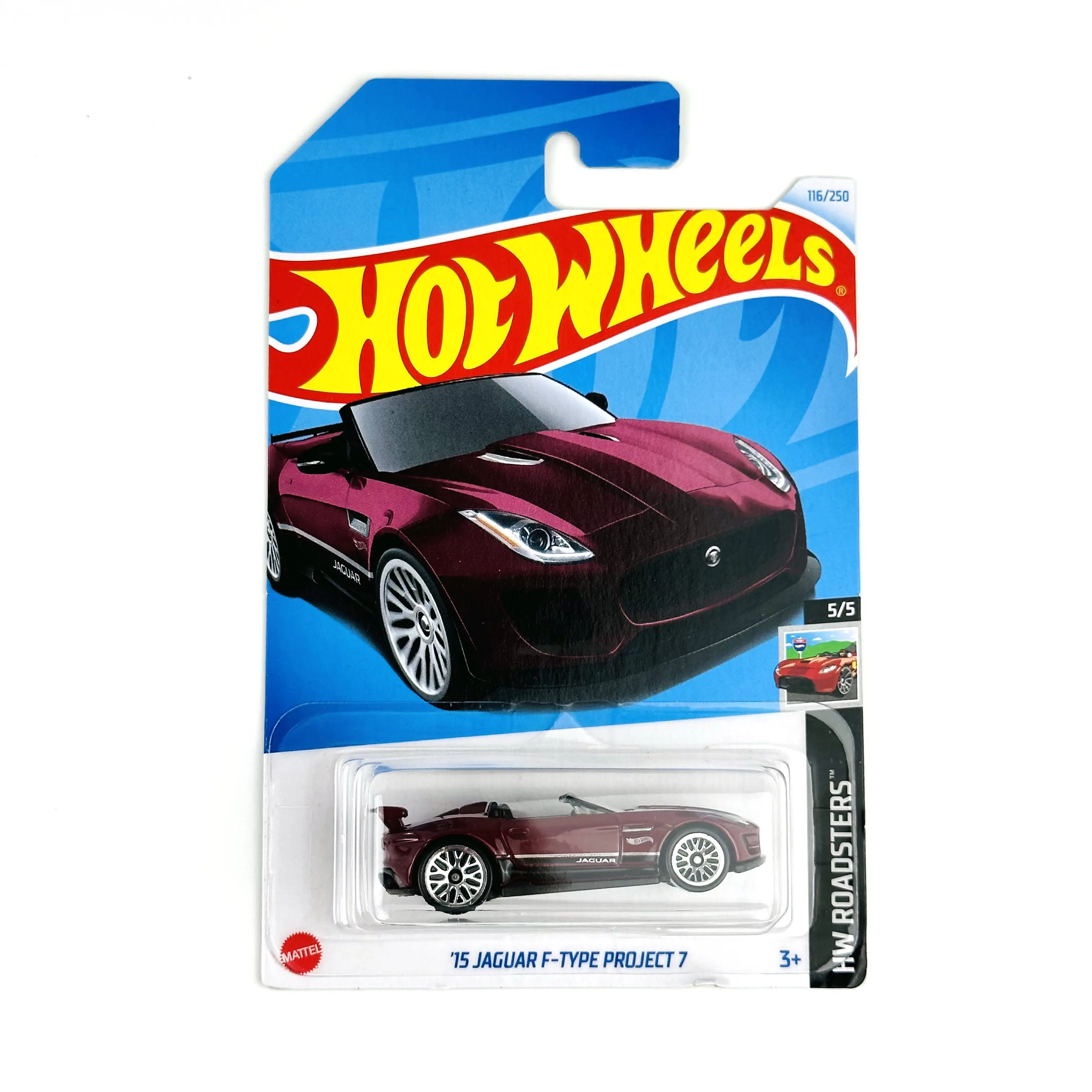 Hot Wheels Cars 15 JAGUAR F-TYPE PROJET 7 2024 Metal Diecast Model Collection Toy Vehicles, 116-1/64