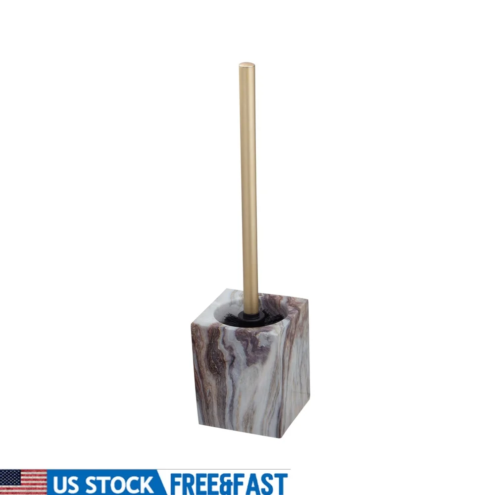 

Современная квадратная щетка для унитаза с вращающейся щетиной на 360 градусов. Прочный отдельно стоящий контейнер из полирезины для хранения в ванной комнате.