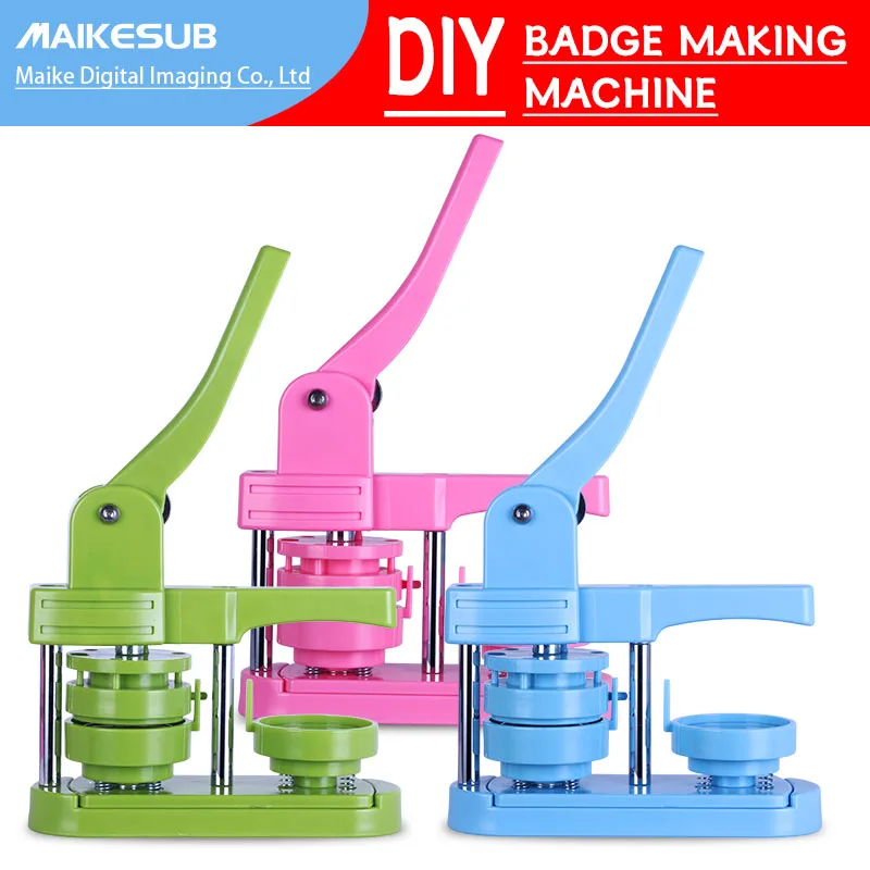 Hot Sale DIY Round 58mm Badge Plastic Making Button Making Machine Circle Cutter Press with Pump Metal Material