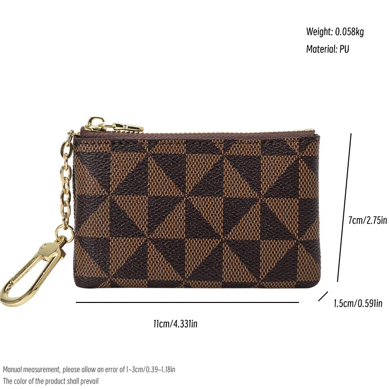 Coin Purse Creative Metal Decoration Small Hanging Bag Key Bag Simple Printed Mini Card Bag image 6
