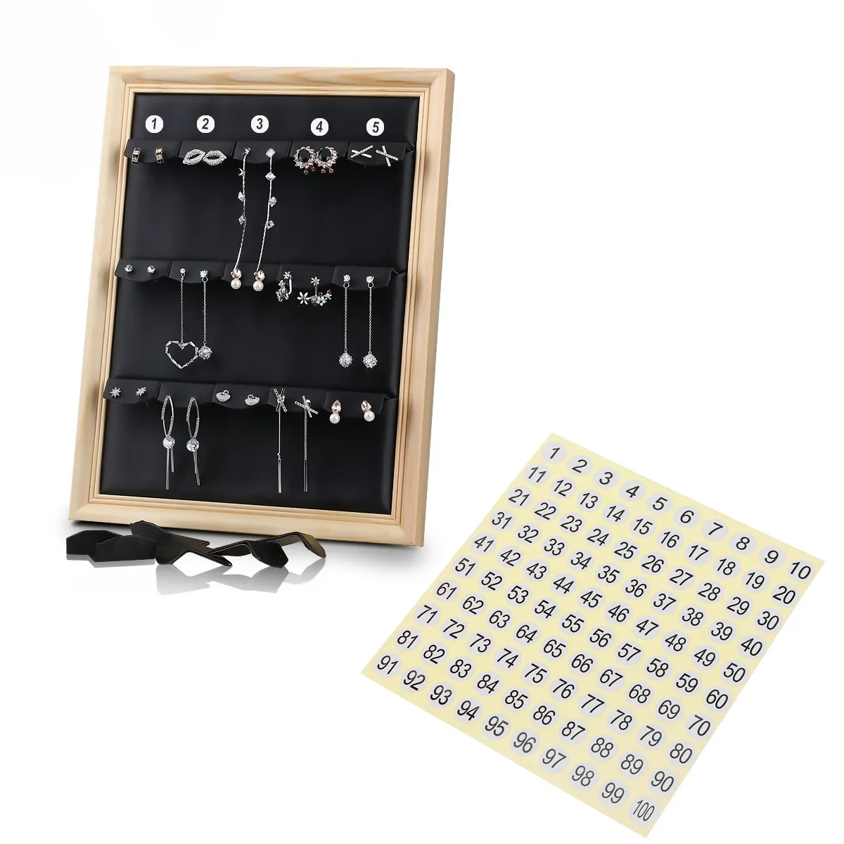 

20 Sheets 1-100 Sequential Number Stickers White with Bold Quick Peel Adhesive Label Paper for Document Folder Box