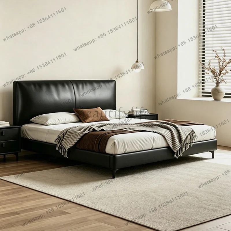FG Wooden Floor Bed Bedroom Queen Baby Double Modern Luxury Children Sleeping Bed Princess Letto Matrimoniale Trendy Furniture