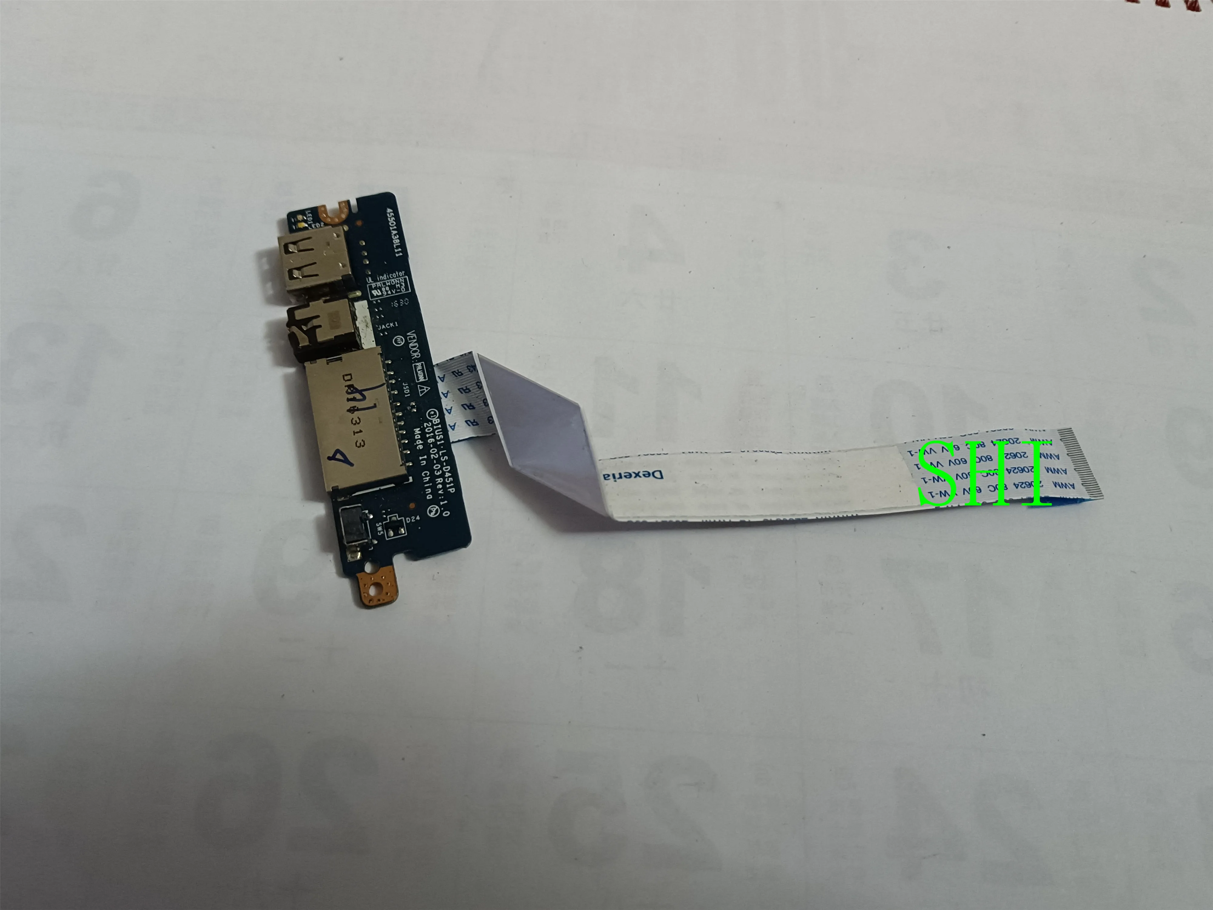 LS-D451P FOR Lenovo IdeaPad 510S-14IKB 80UV USB/Audio/Reader IO Board With Cable 100% Test ok Free Shipping