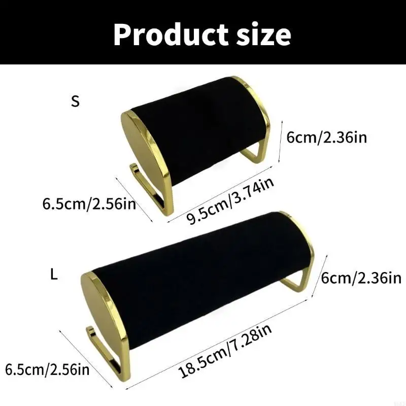 

W8KF Portable Plush Jewelry Stand for Watches and Bracelets Long Display Organizers