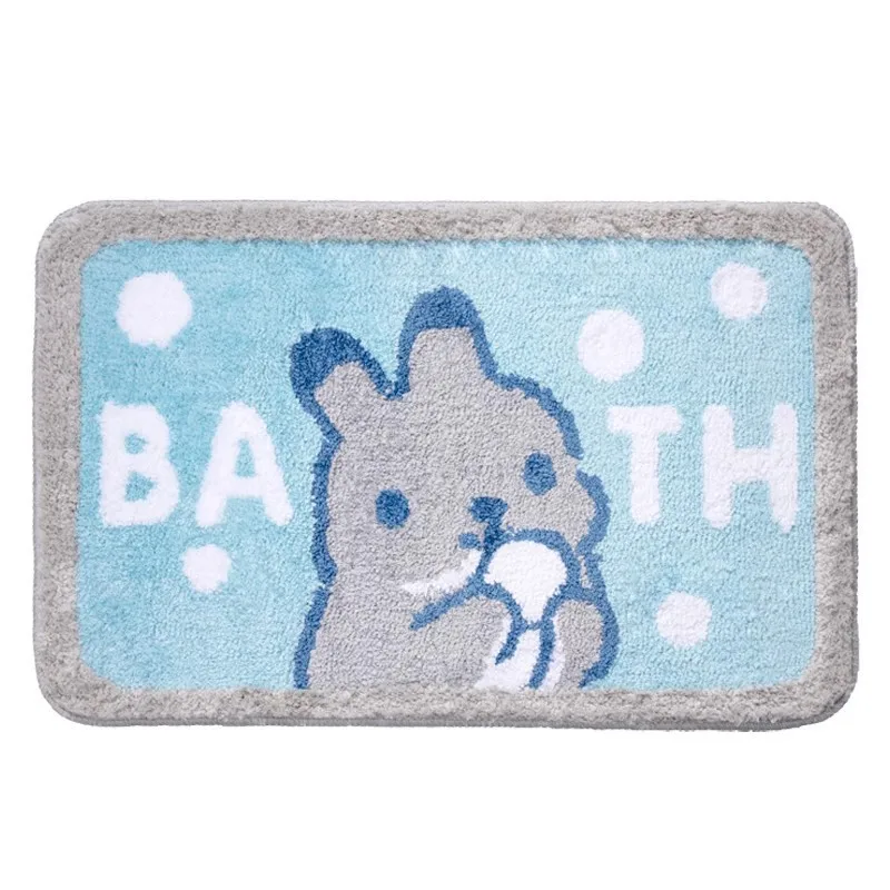VIKAMA Flannel Bedroom Door Floor Mat - Short Hair - Easy to Clean - Bathroom/Washroom Water Absorbing Rug Home Decoration