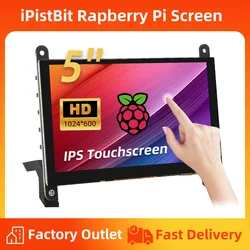 IPistBit 5 ''Monitor Raspberry Pi, Monitor Touchscreen 800x480 schermo capacitivo HDMI IPS per Raspberry Pi 5 4 3 2 senza Driver
